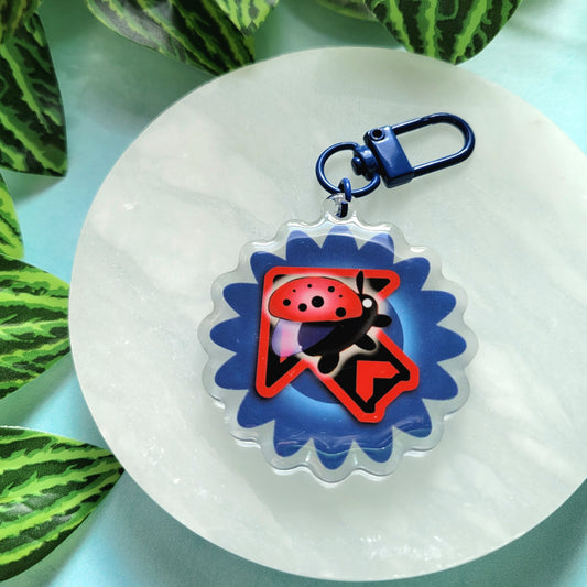 Acrylic Keychain - PIU Ladybug Arrow