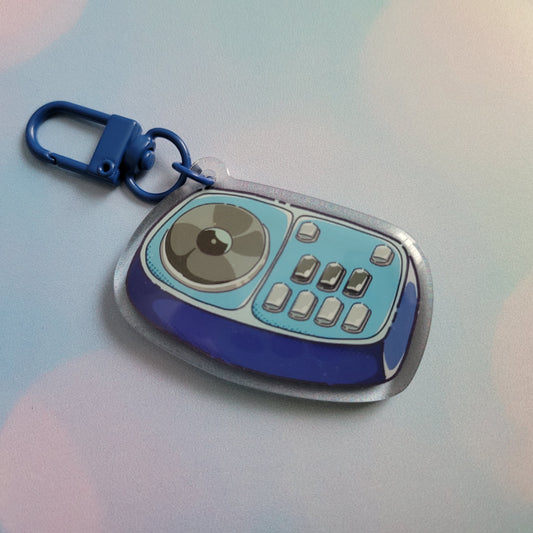 Acrylic Keychain - IIDX controller (Blue)