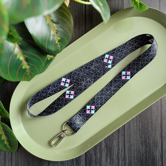 DDR Pattern (black) - Lanyard