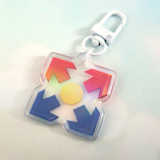 Acrylic Keychain - PIU arrow logo