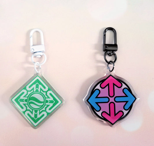 Acrylic Keychain - DDR Arrow logos
