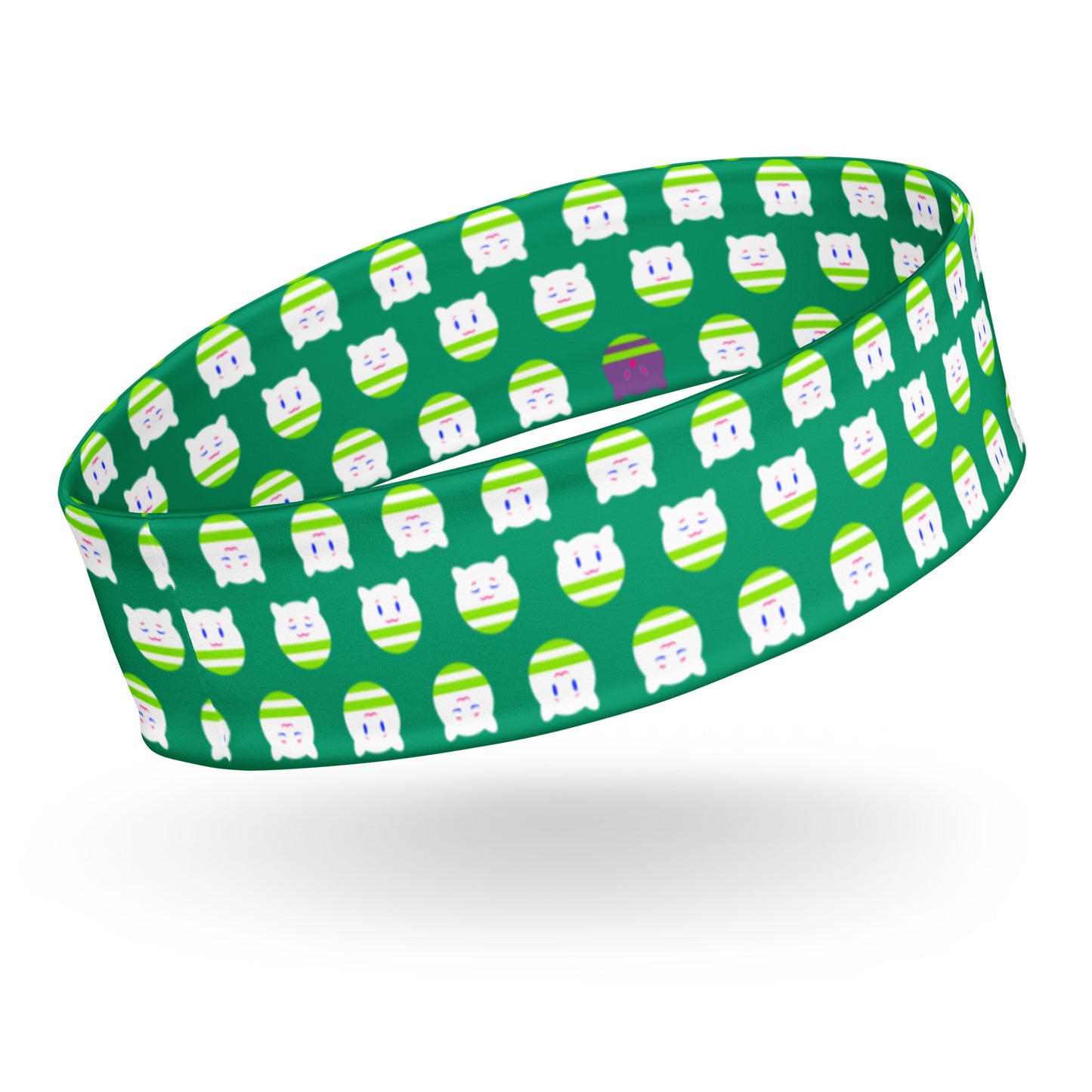 Tamaneko Pattern (green, colored) - Headband