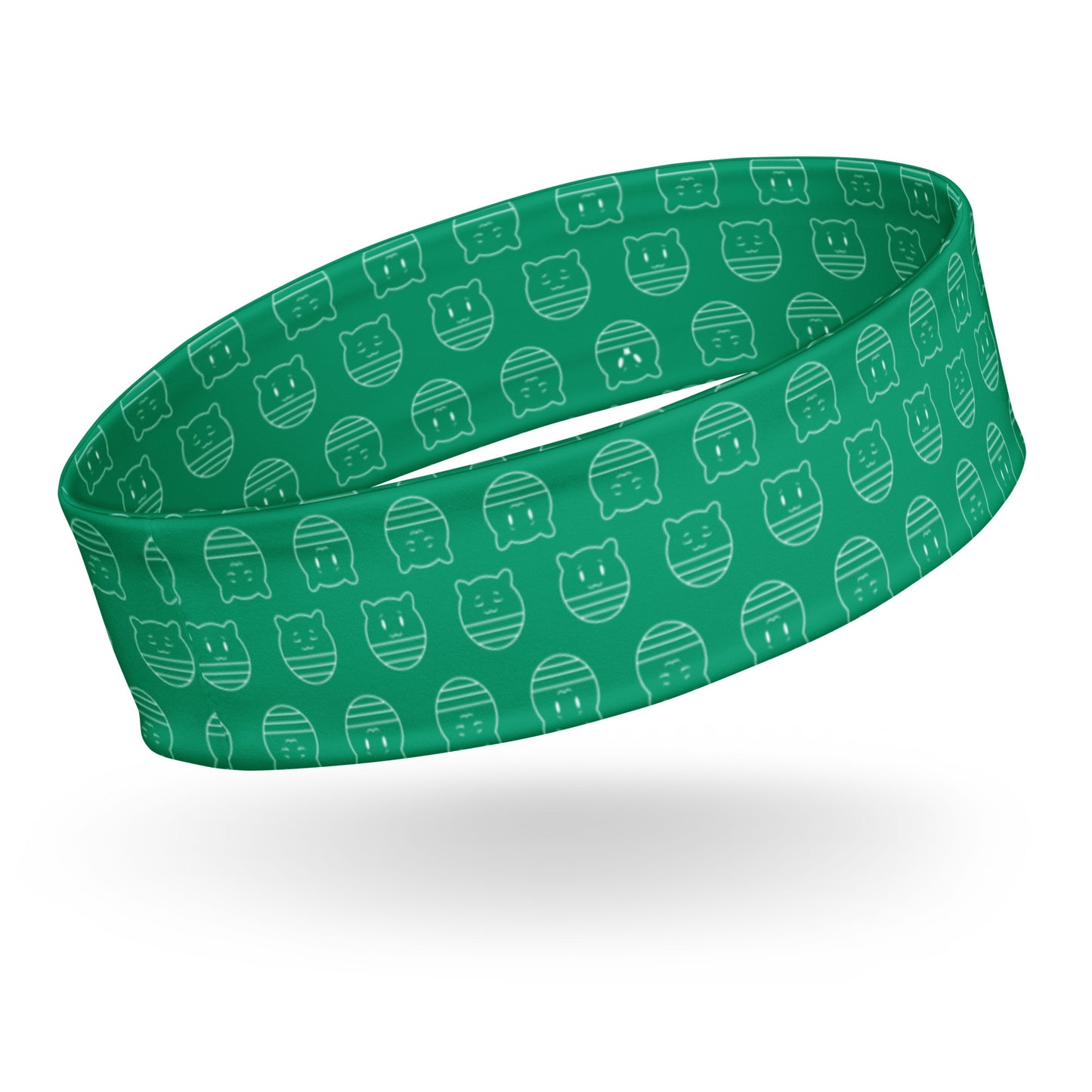 Tamaneko Pattern (green, outlined) - Headband