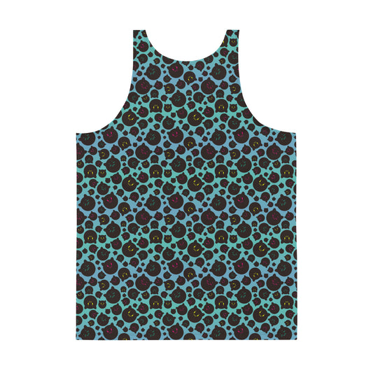 Tamaneko IL Pattern (Blue) - Unisex Tank (Poly Jersey)