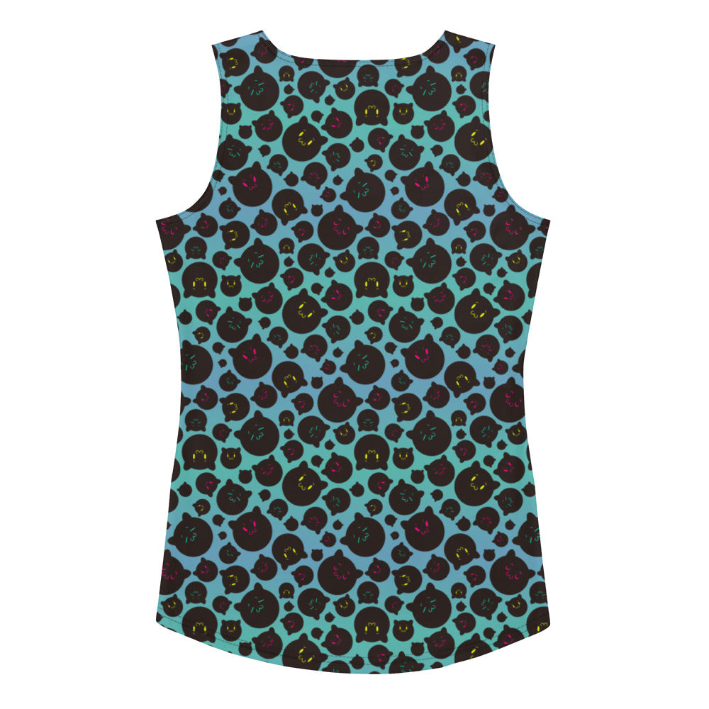 Tamaneko IL Pattern (Blue) - Ladies Tank (Poly Jersey)