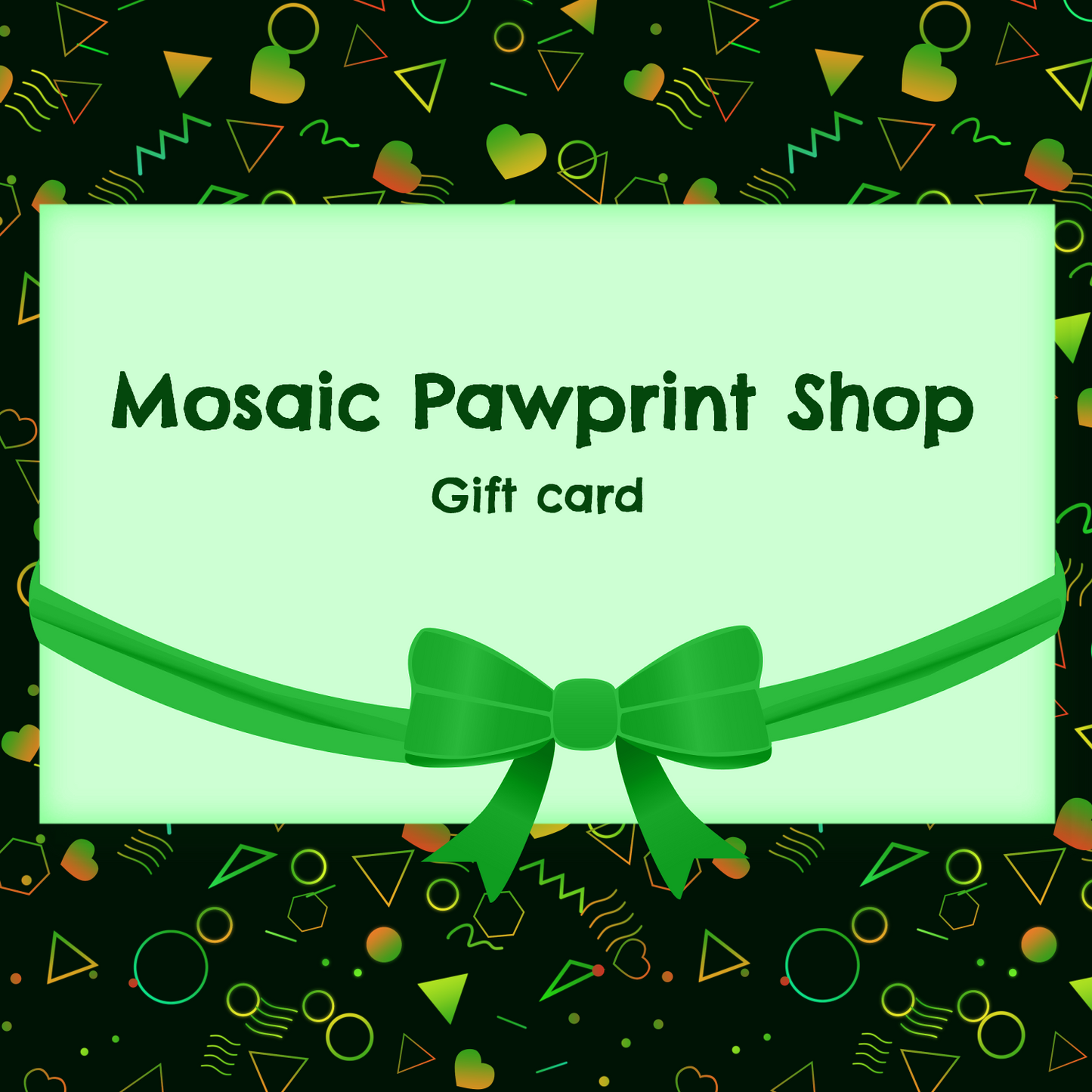 Mosaic Pawprint Gift Card