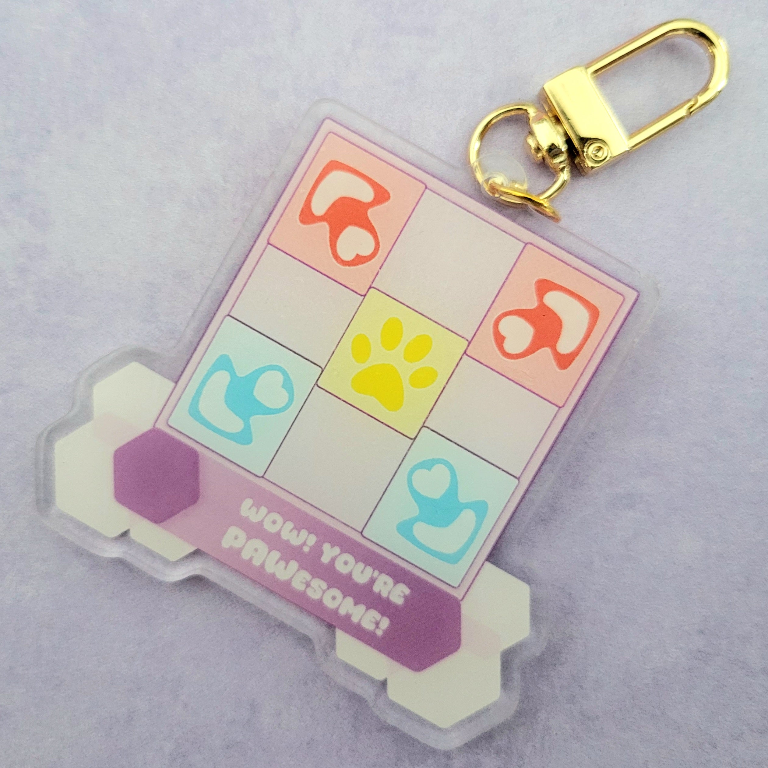 Acrylic Keychain - PIU pastel pad – Mosaic Pawprint