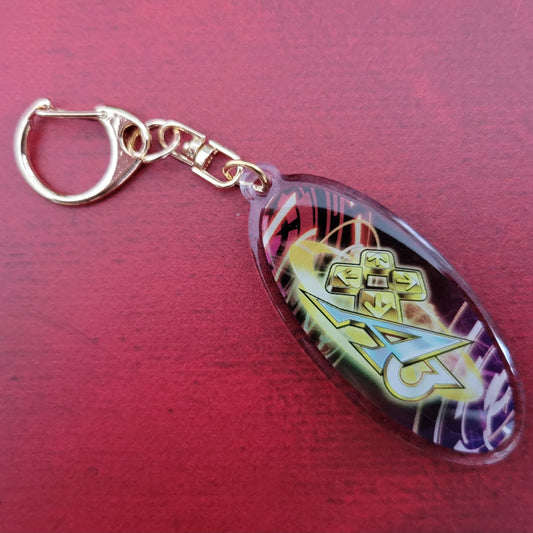 Acrylic Keychain - DDR A3 (gold theme)