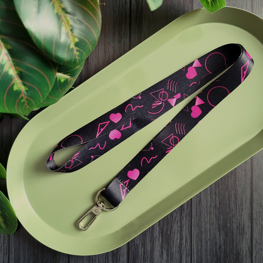 Arcade Carpet (Black Pink) - Lanyard