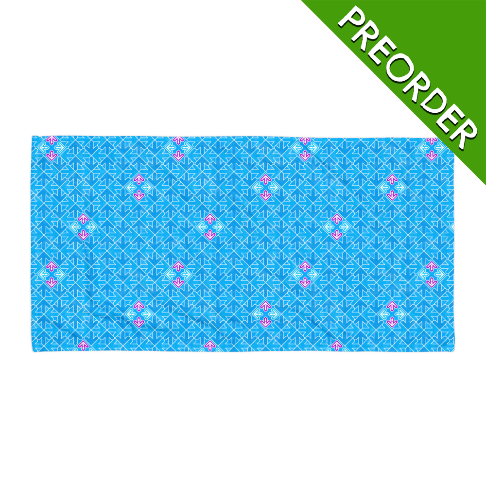 DDR Pattern (Blue) - Printed Towels [PREORDER]