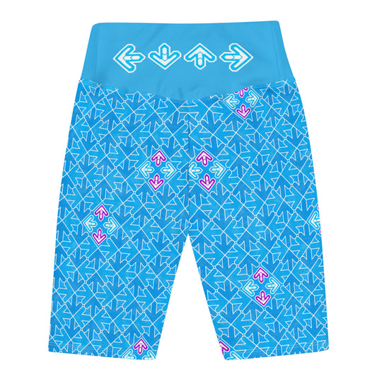 DDR Arrow Pattern (blue) - Biker Shorts