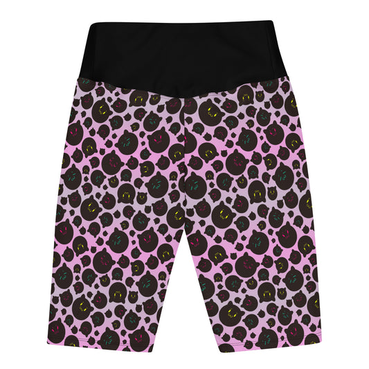 Tamaneko Pattern (Pink) - Biker Shorts