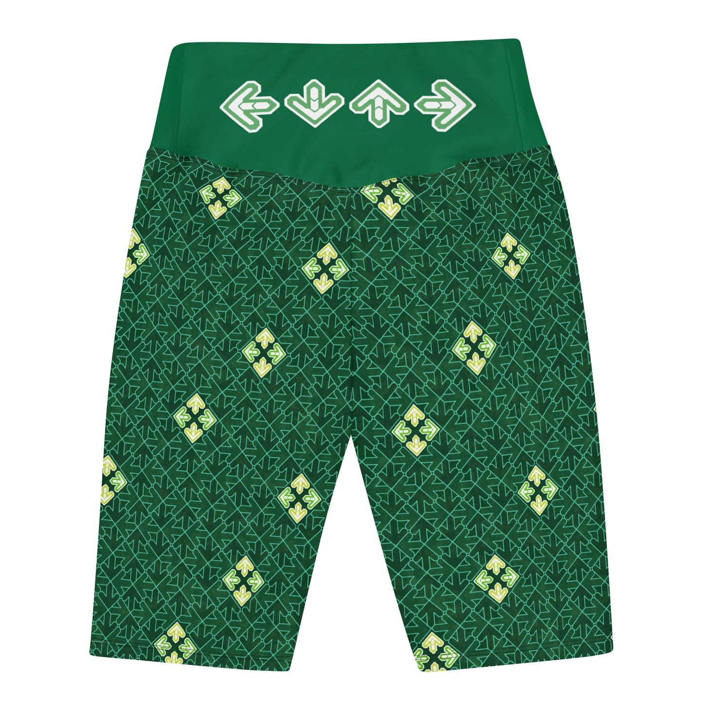 DDR Arrow Pattern (Green) - Biker Shorts