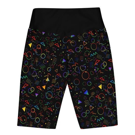 Arcade Carpet Pattern (Rainbow) - Biker Shorts