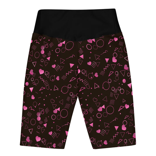 Arcade Carper Pattern (Pink) - Biker Shorts