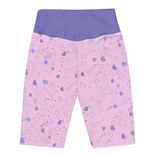 Arcade Carper Pattern (Pastel pink) - Biker Shorts