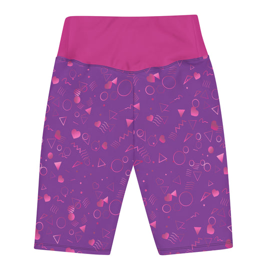 Arcade Carpet Pattern (Pastel purple) - Biker Shorts