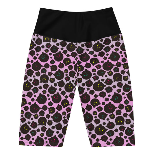 Tamaneko Pattern (Pink) - Biker Shorts