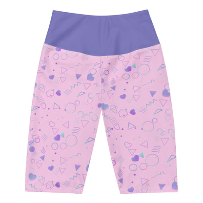 Arcade Carper Pattern (Pastel pink) - Biker Shorts