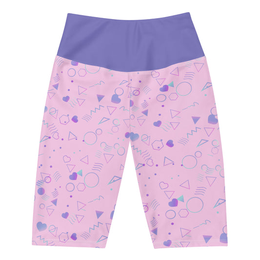 Arcade Carper Pattern (Pastel pink) - Biker Shorts