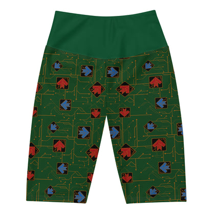 DDR Techno (Green) - Biker Shorts