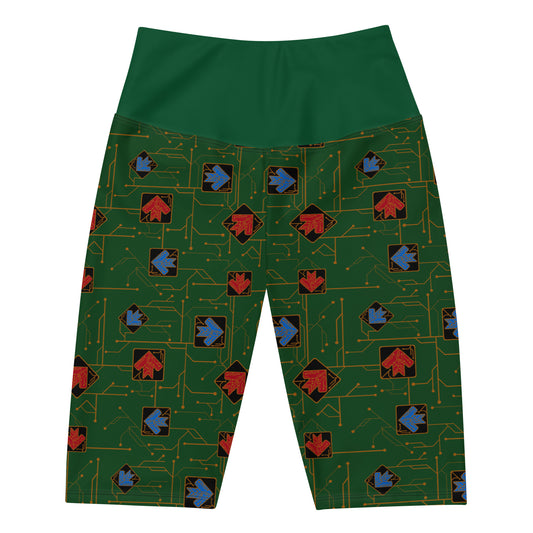 DDR Techno (Green) - Biker Shorts