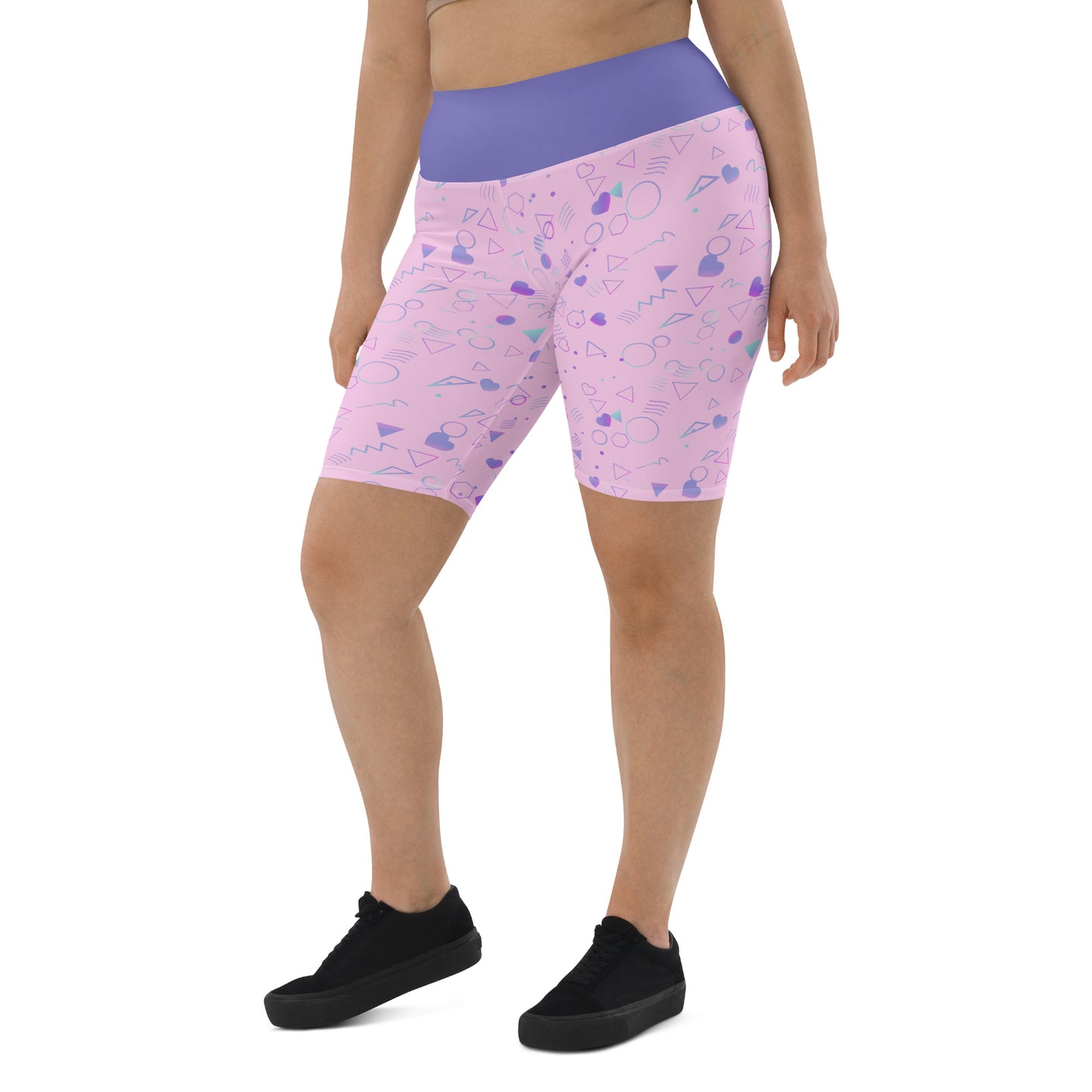 Arcade Carper Pattern (Pastel pink) - Biker Shorts