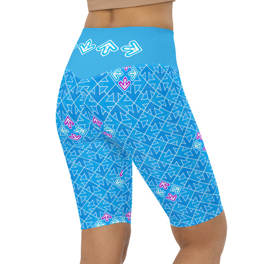 DDR Arrow Pattern (blue) - Biker Shorts