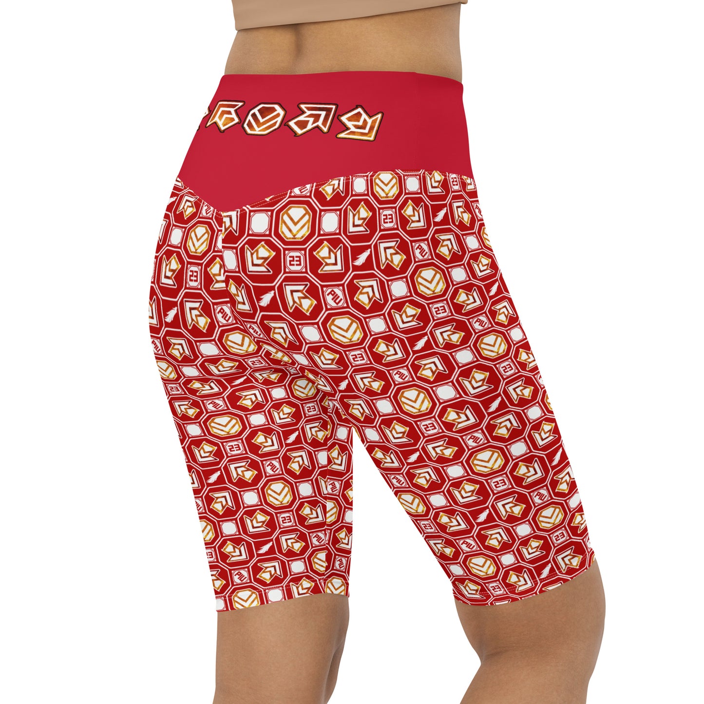 PIU Phoenix Pattern (Red) - Biker Shorts