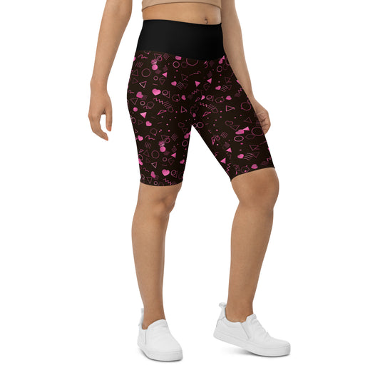 Arcade Carper Pattern (Pink) - Biker Shorts