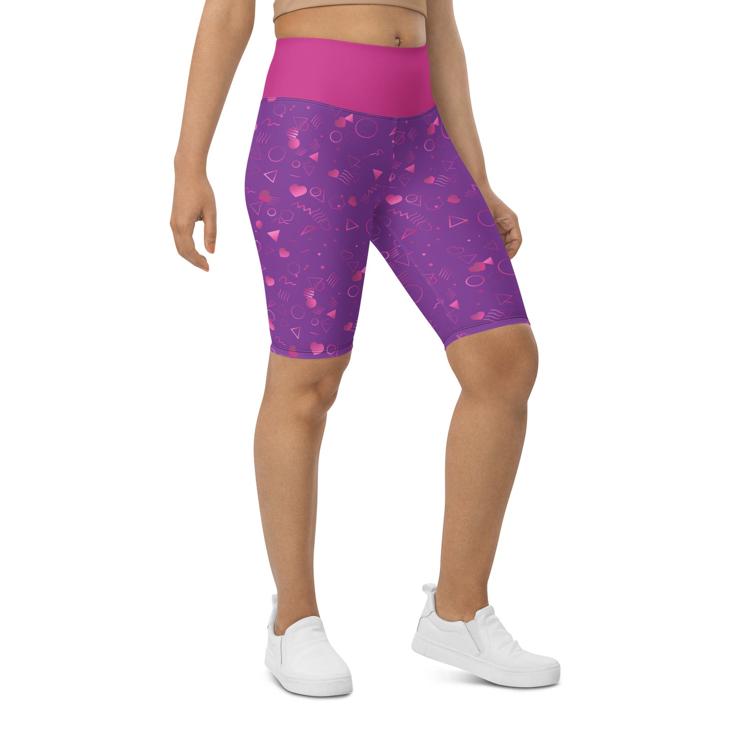 Arcade Carpet Pattern (Pastel purple) - Biker Shorts