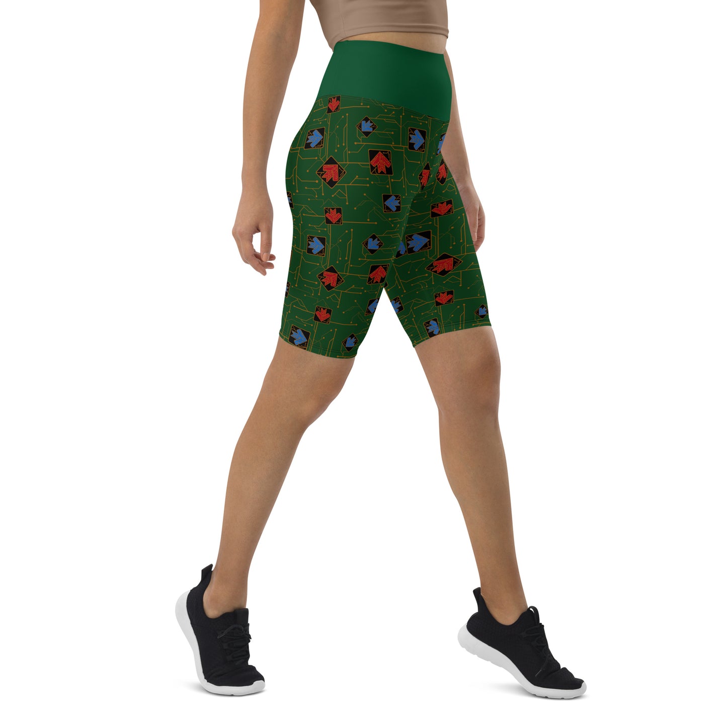 DDR Techno (Green) - Biker Shorts