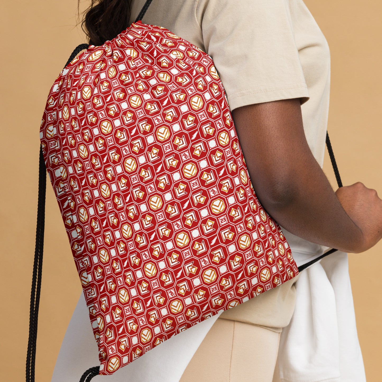 PIU Phoenix Pattern (Red) - Drawstring bag