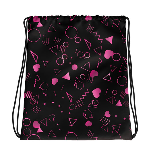 Arcade Carpet Pattern (Pink) - Drawstring bag