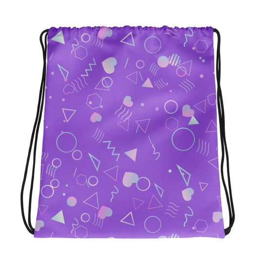 Arcade Carpet Pattern (Pastel lilac) - Drawstring Bag