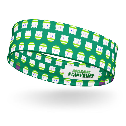 Tamaneko Pattern (green, colored) - Headband