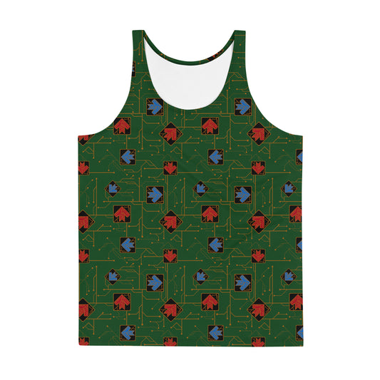 DDR Techno (Green) - Unisex Tank (Poly Jersey)