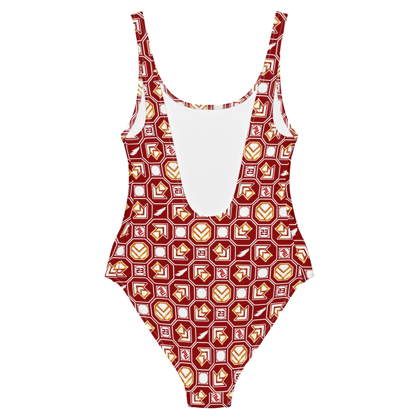 PIU Phoenix Pattern (Dark red) - Swimsuit