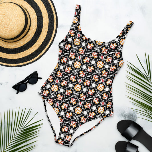 Piu Phoenix Pattern (black) - Swimsuit