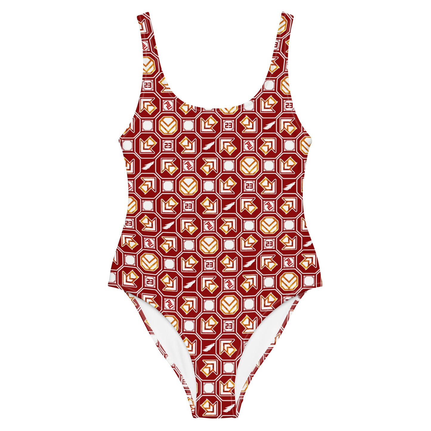 PIU Phoenix Pattern (Dark red) - Swimsuit