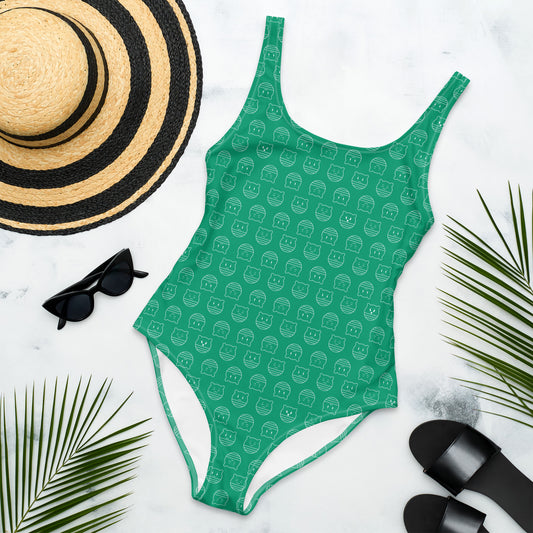 Tamaneko Pattern (Green) - Swimsuit