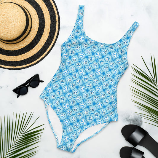 Phoenix 24 Pattern (Light blue) - Swimsuit