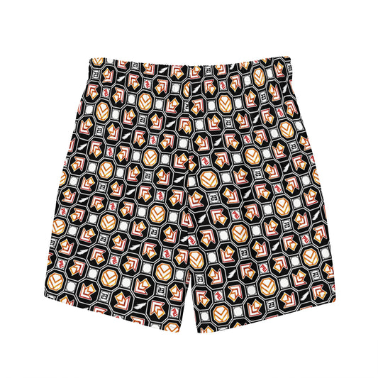 PIU Phoenix Pattern (Black) - Swim trunks