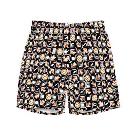 PIU Phoenix Pattern (Black) - Swim trunks