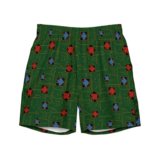 DDR Techno (Green) - Swim trunks