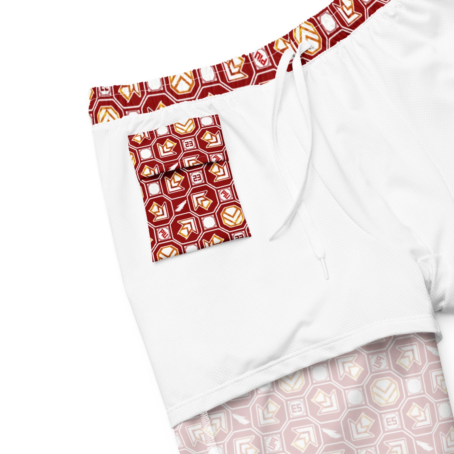 PIU Phoenix Pattern (Dark red) - Swim trunks