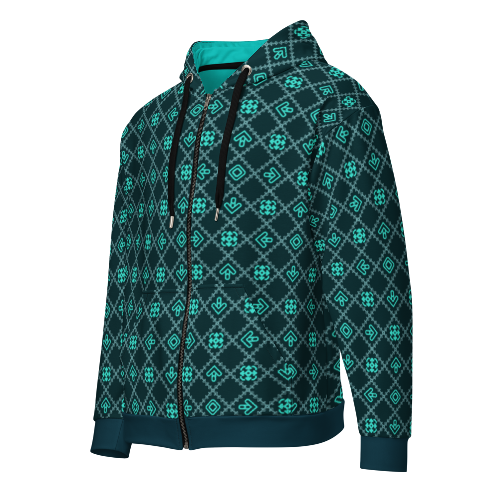 SMX Pattern (Neon) -  Unisex zip hoodie