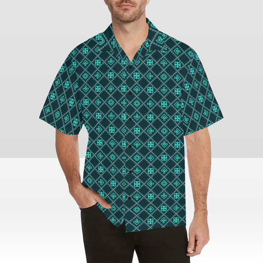 SMX Neon Pattern Button up shirt