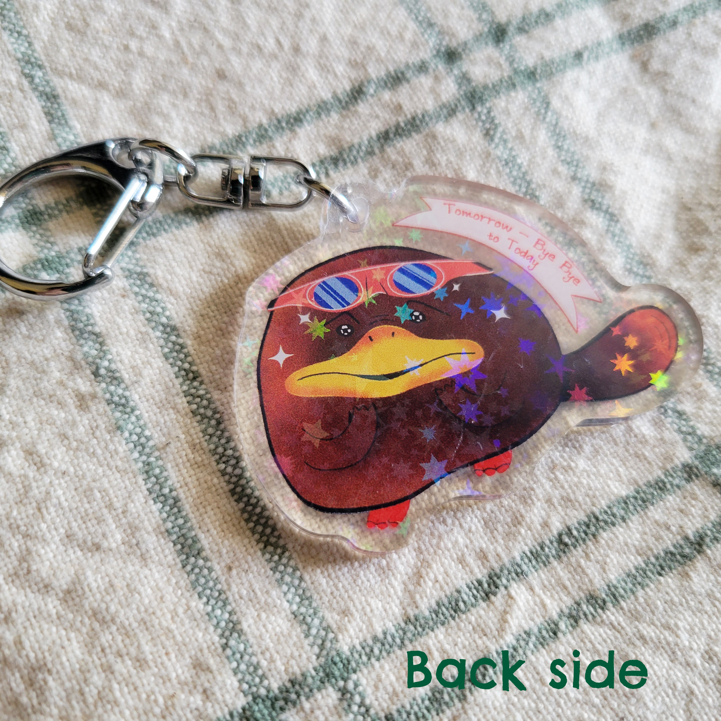 Acrylic Keychain - Swimming Platypus