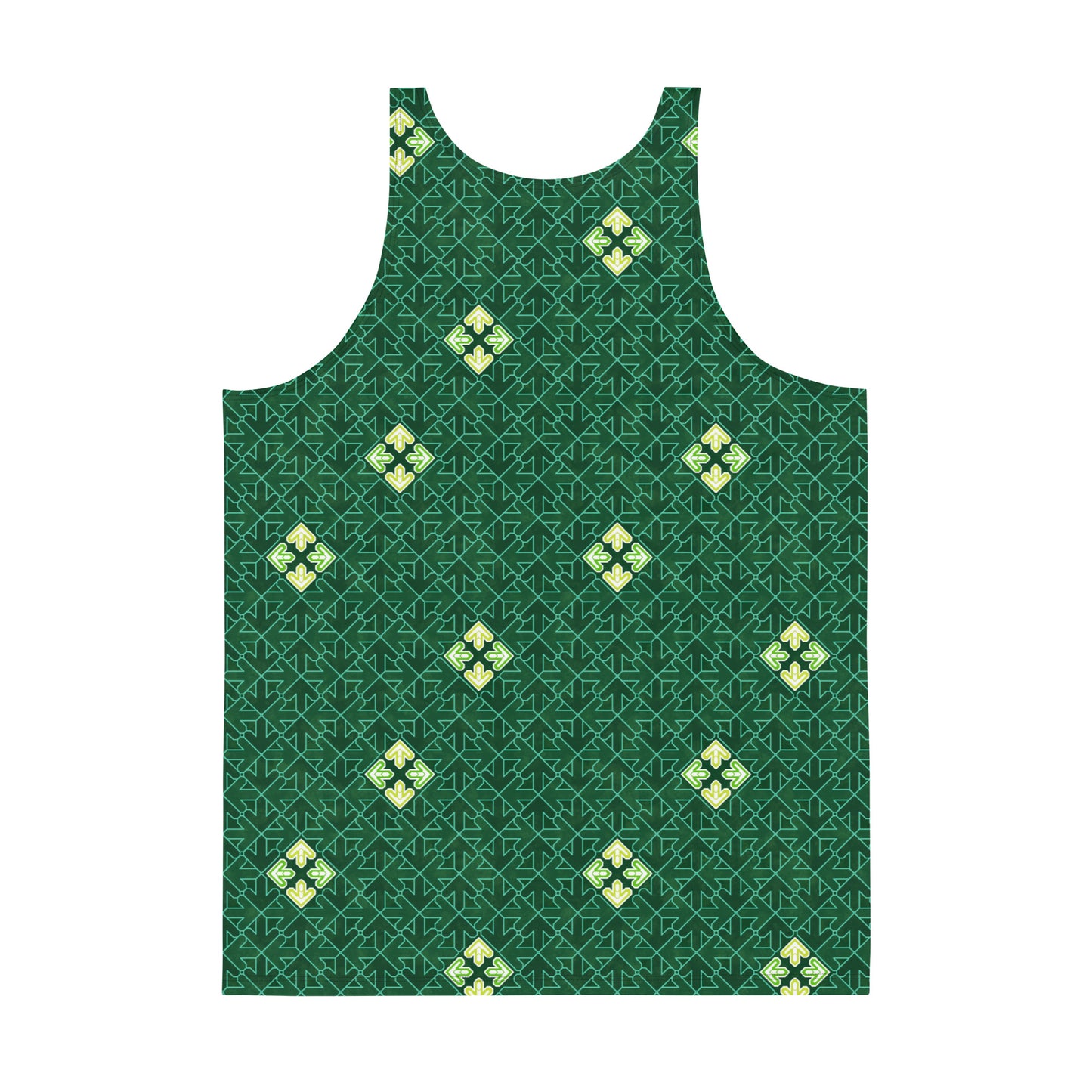 DDR Pattern (Green) - Unisex Tank (Poly Jersey)